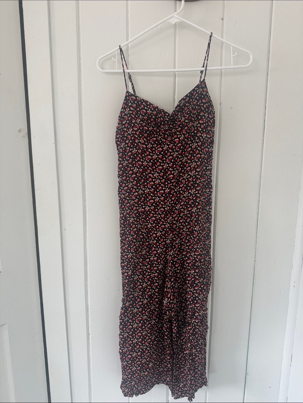 Floral Slip Midi jumpsuit with Adjustable Spaghetti Straps